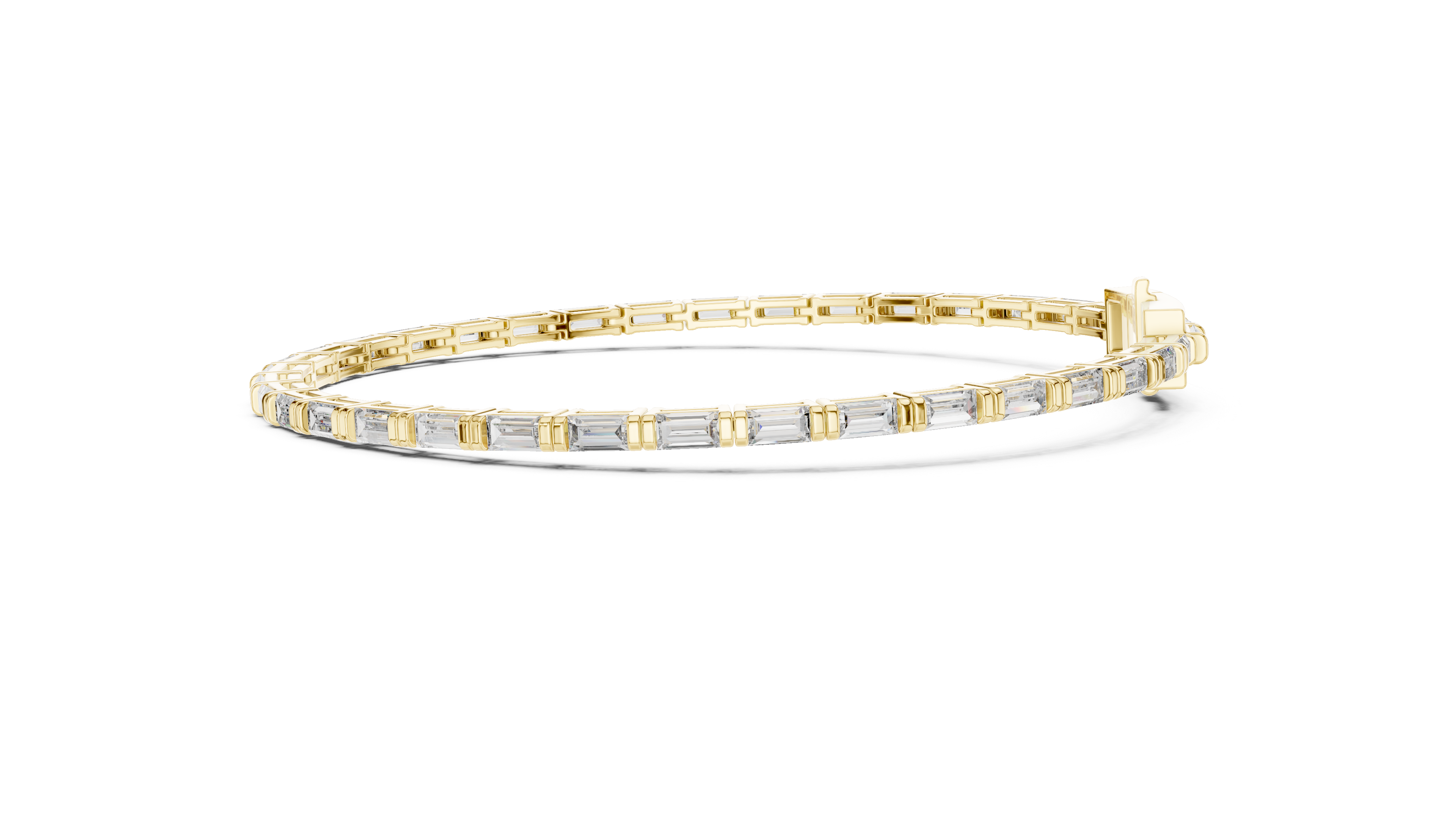 White Gold Classic Moissanite Tennis Bracelet – Fine Round-Cut Diamond Elegance