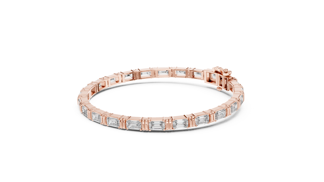 White Gold Classic Slim Moissanite Tennis Bracelet – Fine Round-Cut Diamond