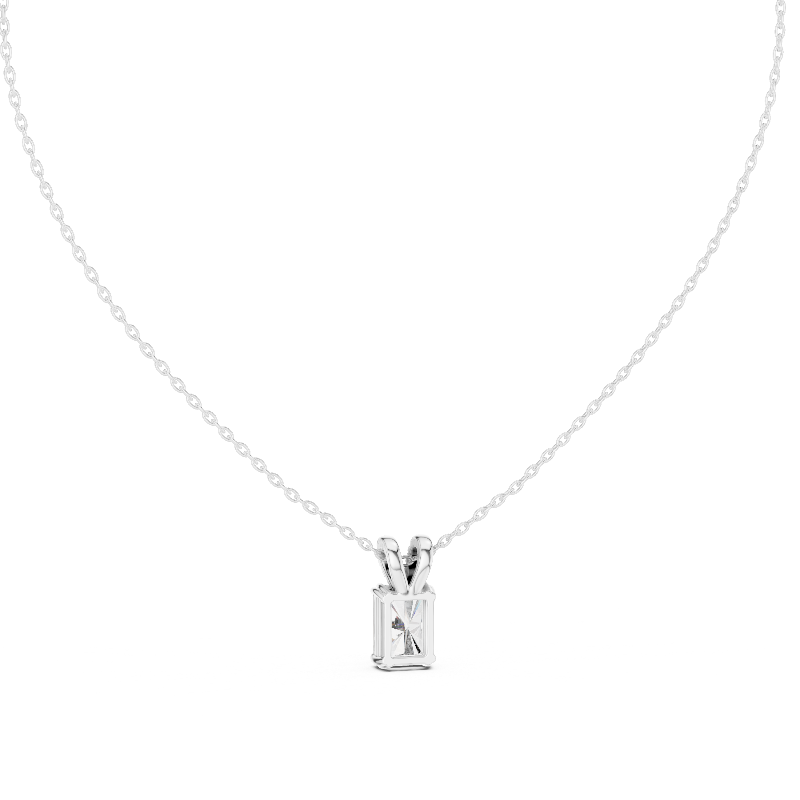Lock Design Diamond Pendant Necklace in Rose Gold