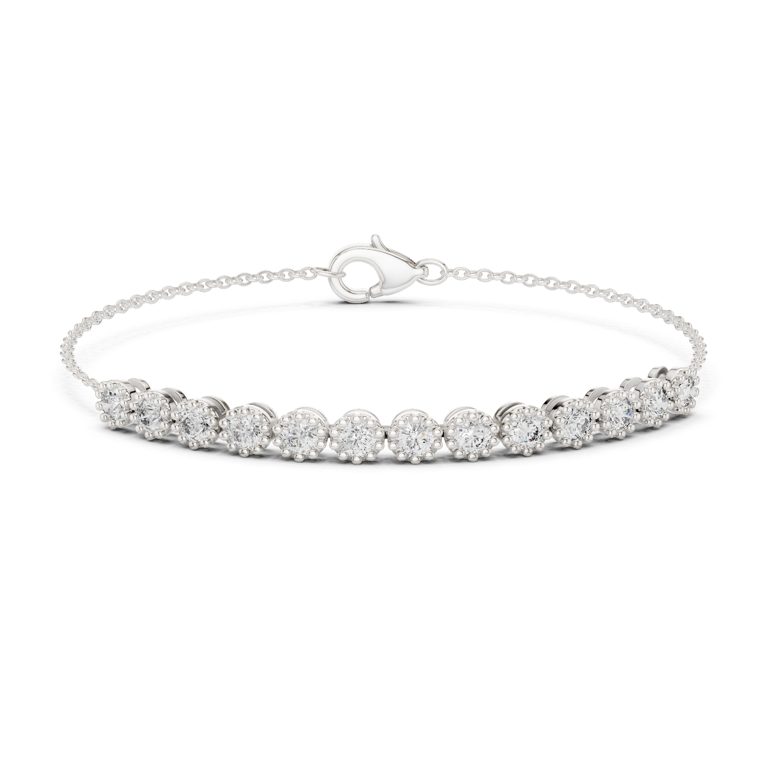 White Gold Full Eternity Moissanite Tennis Bracelet – Ultra Luxe Diamond Brilliance
