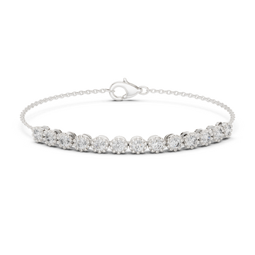 White Gold Full Eternity Moissanite Tennis Bracelet – Ultra Luxe Diamond Brilliance
