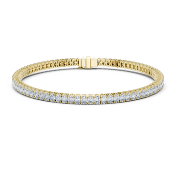 White Gold Wave Moissanite Bracelet – Elegant TwisWhite Gold Full Eternity Moissanite Tennis Bracelet – Ultra Luxe Diamond Brillianceted Diamond Sparkle