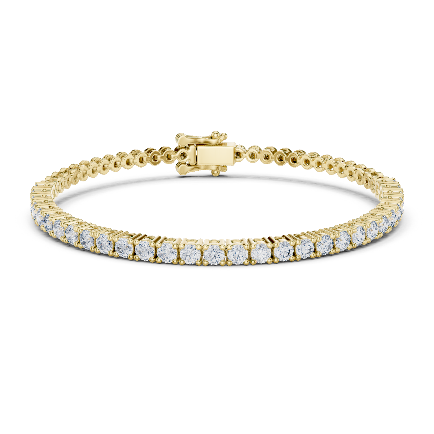 Rose Gold Moissanite Tennis Bracelet – slim Round-Cut Diamond Sparkle