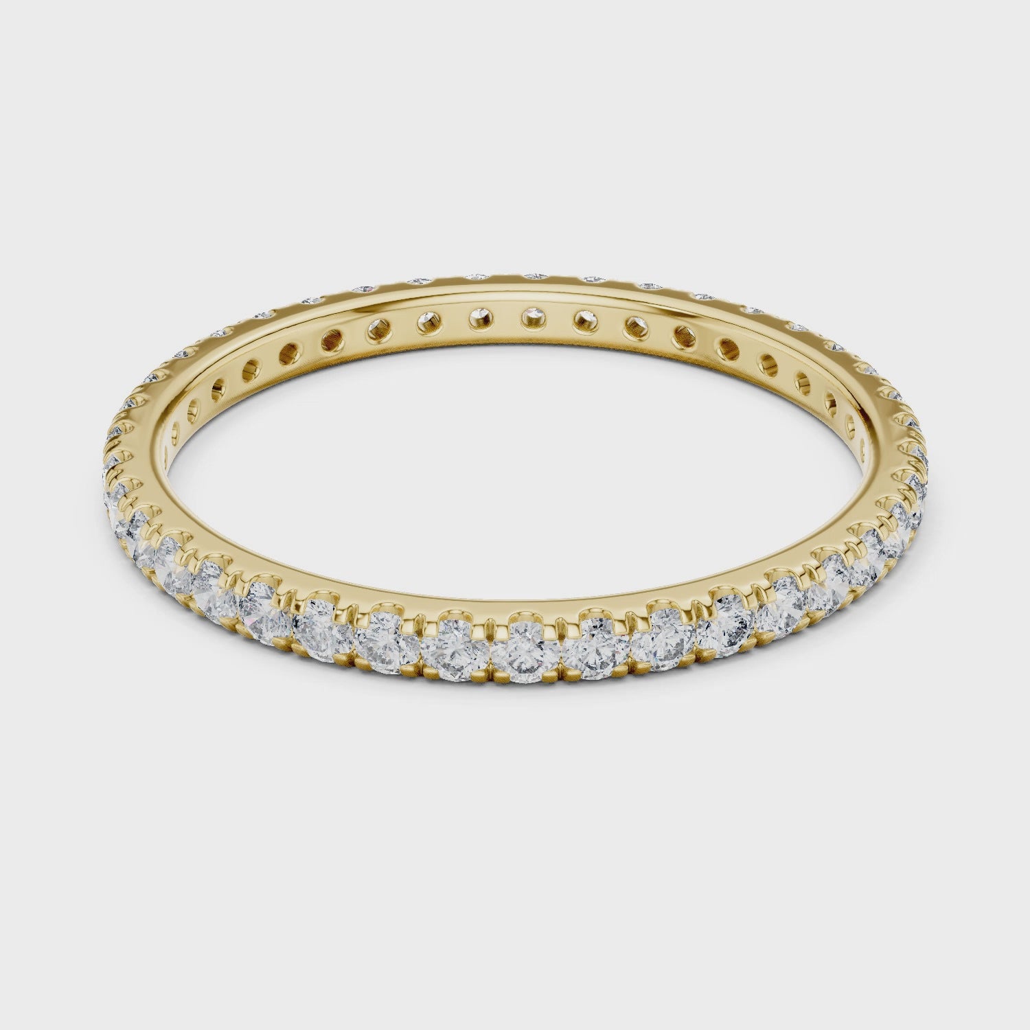 Round Cut Brilliant Moissanite Diamond VVS1 Eternity Band
