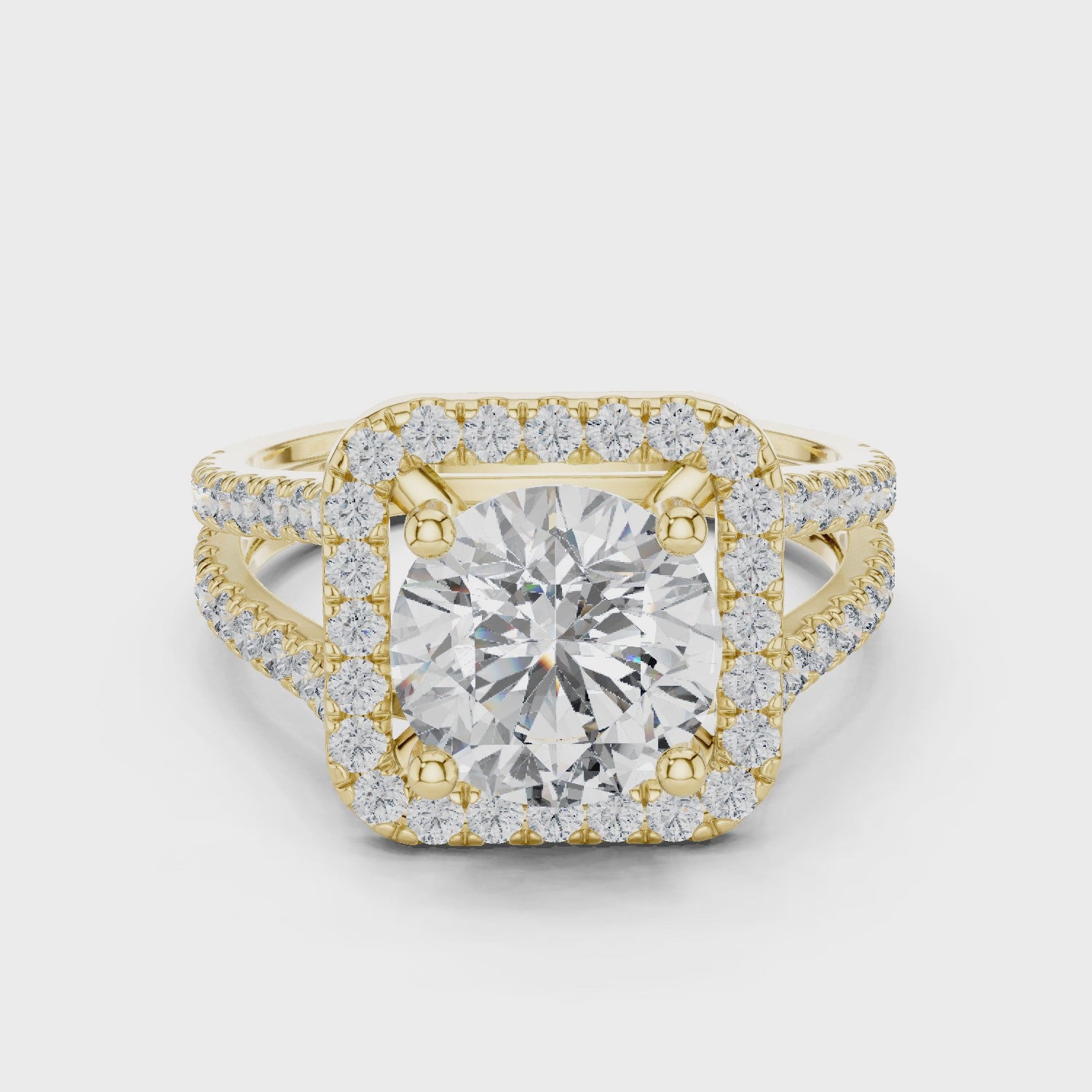 Round Brilliant Moissanite Diamond VVS1 Eternity Engagement Ring
