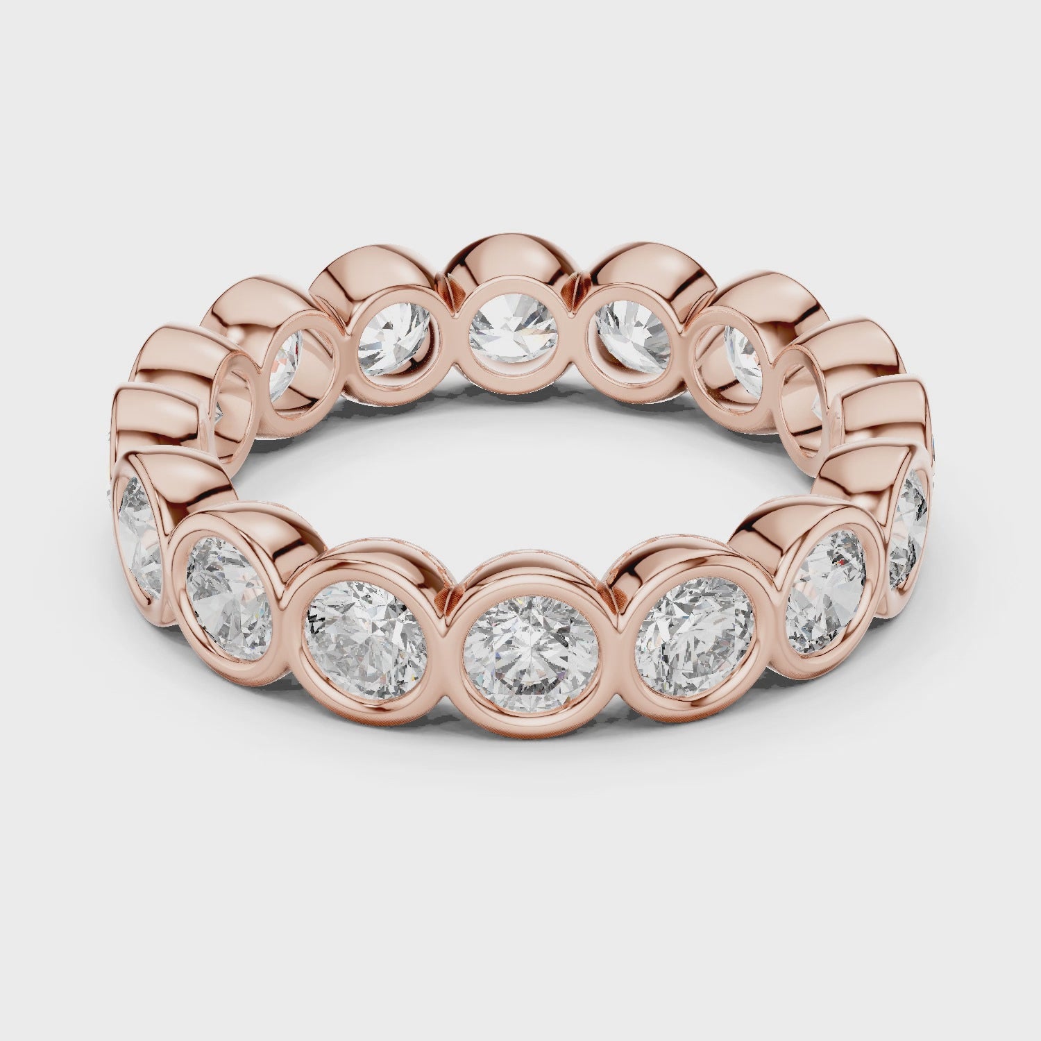 Round Cut Brilliant Moissanite Diamond VVS1 Eternity Band
