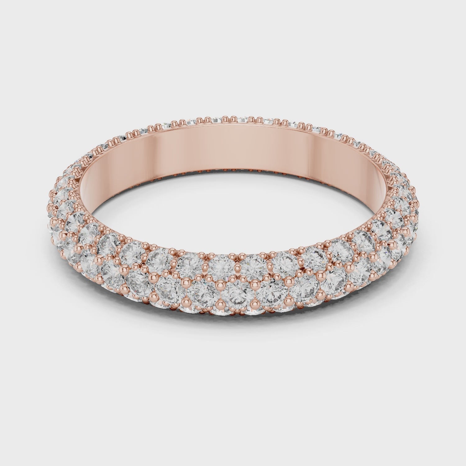 Round Cut Brilliant Moissanite Diamond VVS1 Eternity Band
