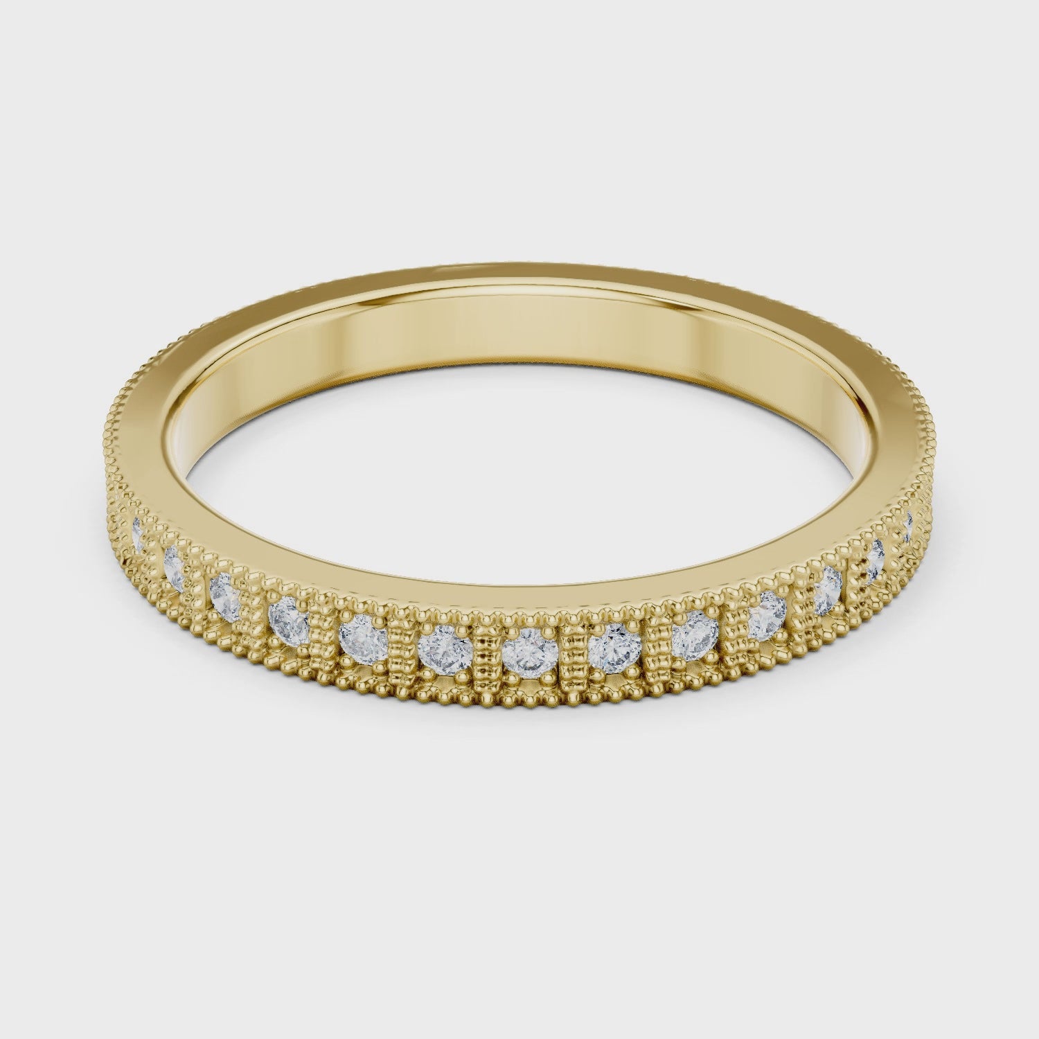 Round Moissanite Diamond VVS1 Eternity Wedding Band