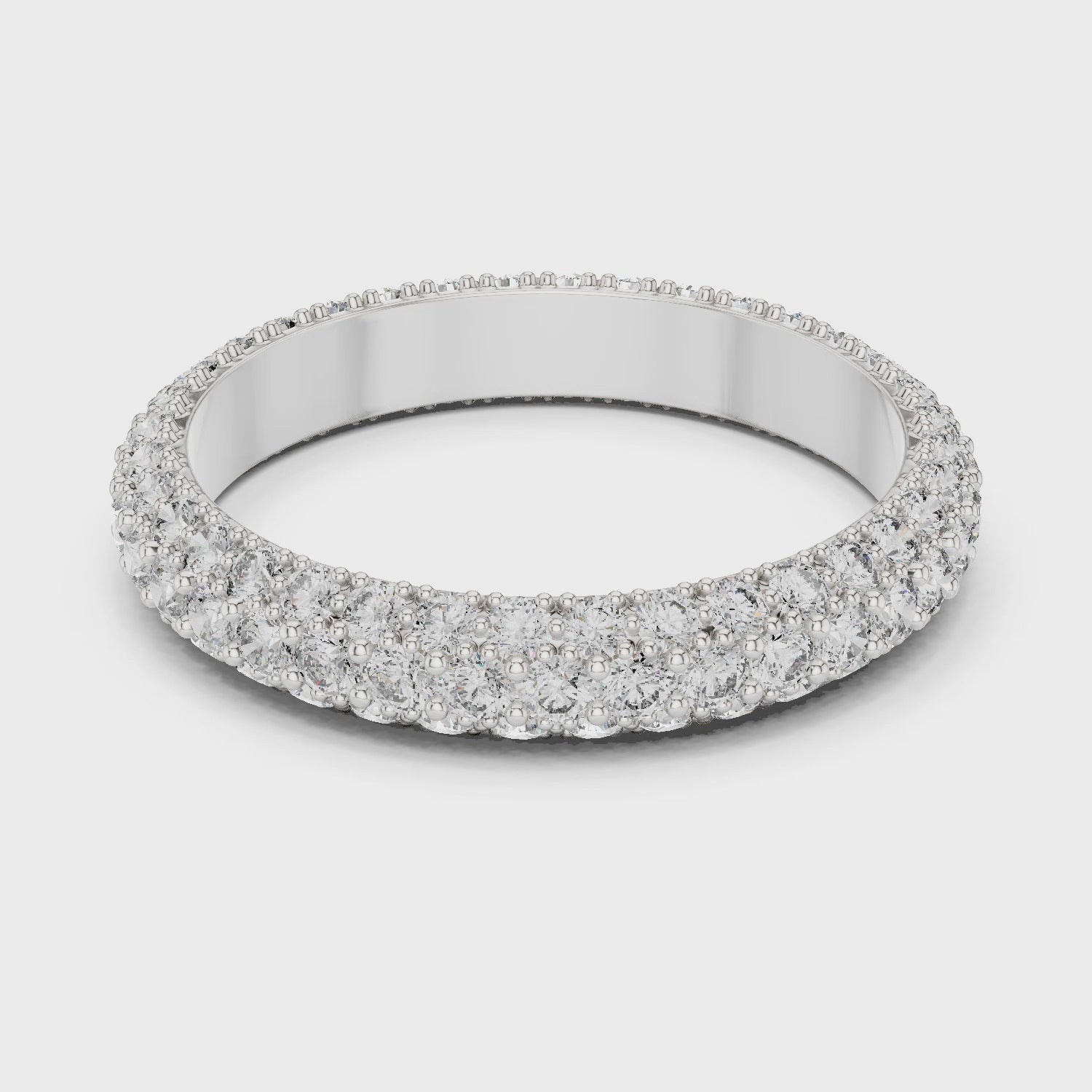 Round Cut Brilliant Moissanite Diamond VVS1 Eternity Band