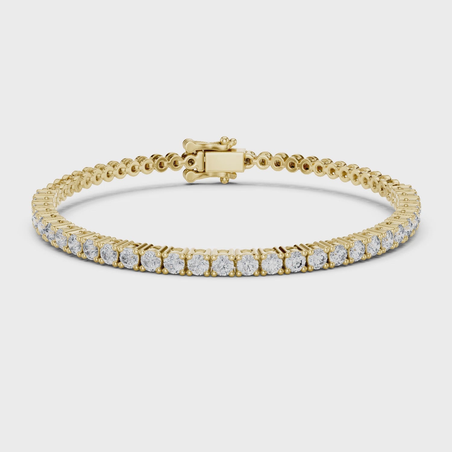 Rose Gold Moissanite Tennis Bracelet – Round-Cut Diamond