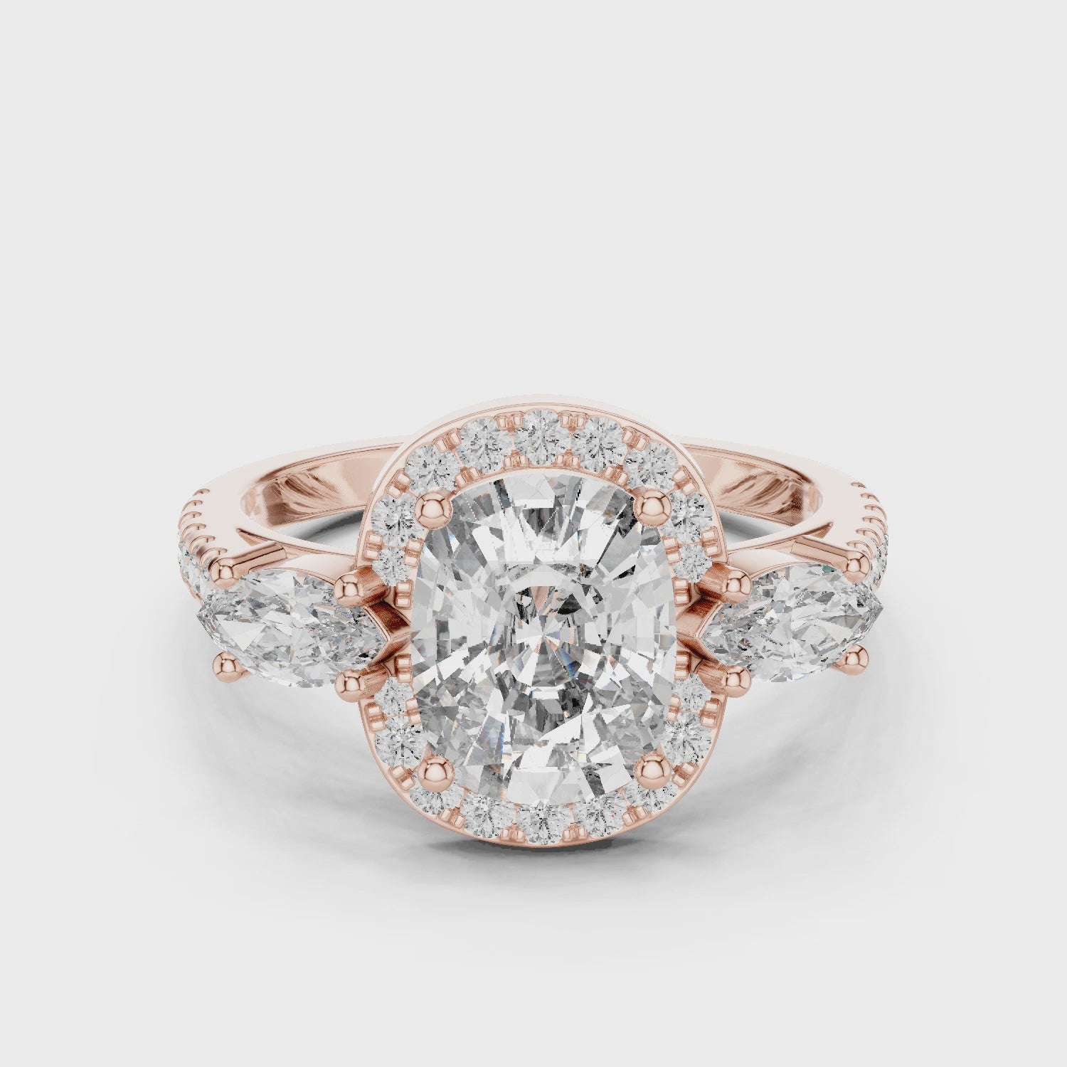 Oval & Marquise Brilliant Moissanite Diamond VVS1 Eternity Engagement Ring