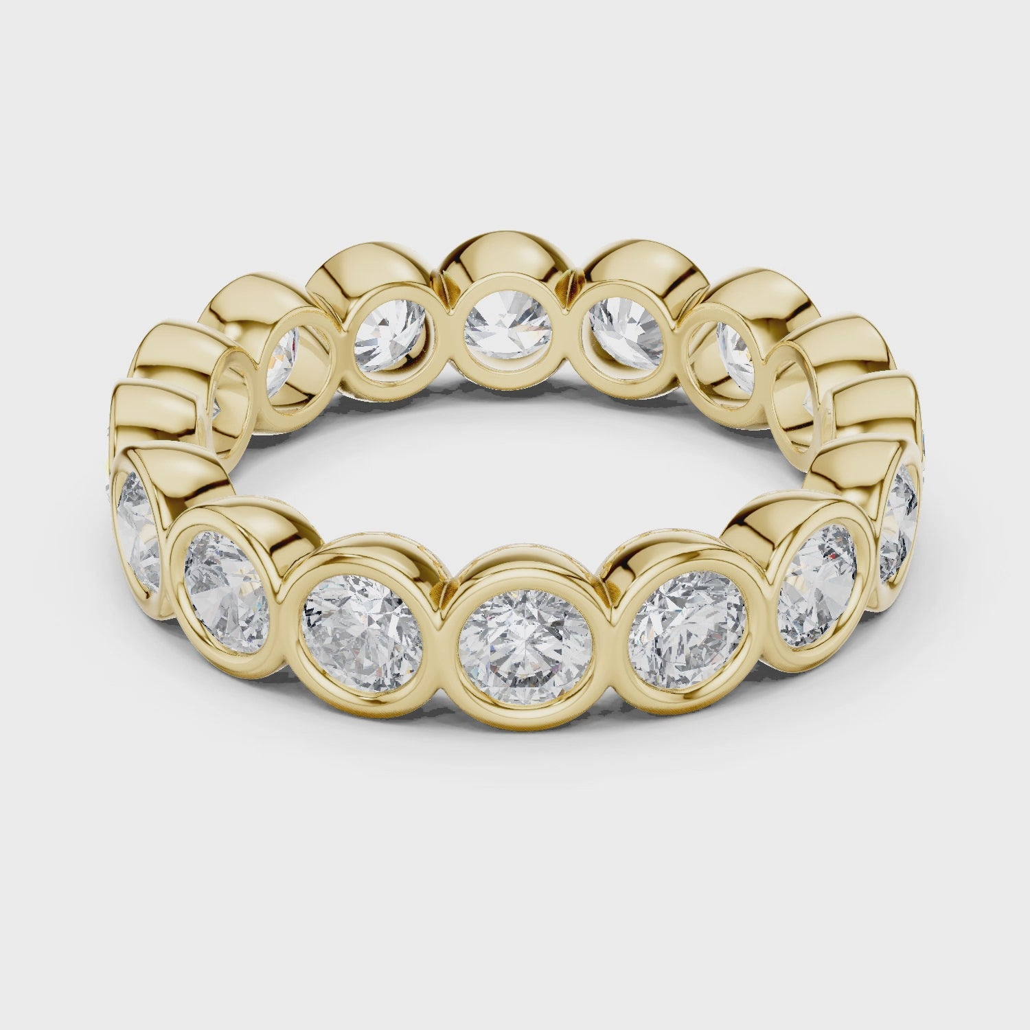 Round Cut Brilliant Moissanite Diamond VVS1 Eternity Band