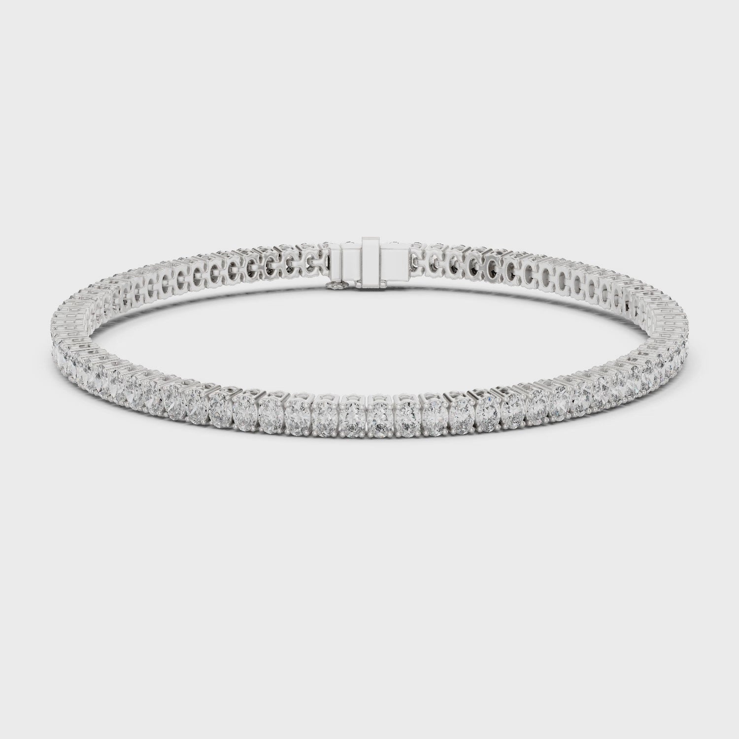 White Gold Wave Moissanite Bracelet – Elegant TwisWhite Gold Full Eternity Moissanite Tennis Bracelet – Ultra Luxe Diamond Brillianceted Diamond Sparkle