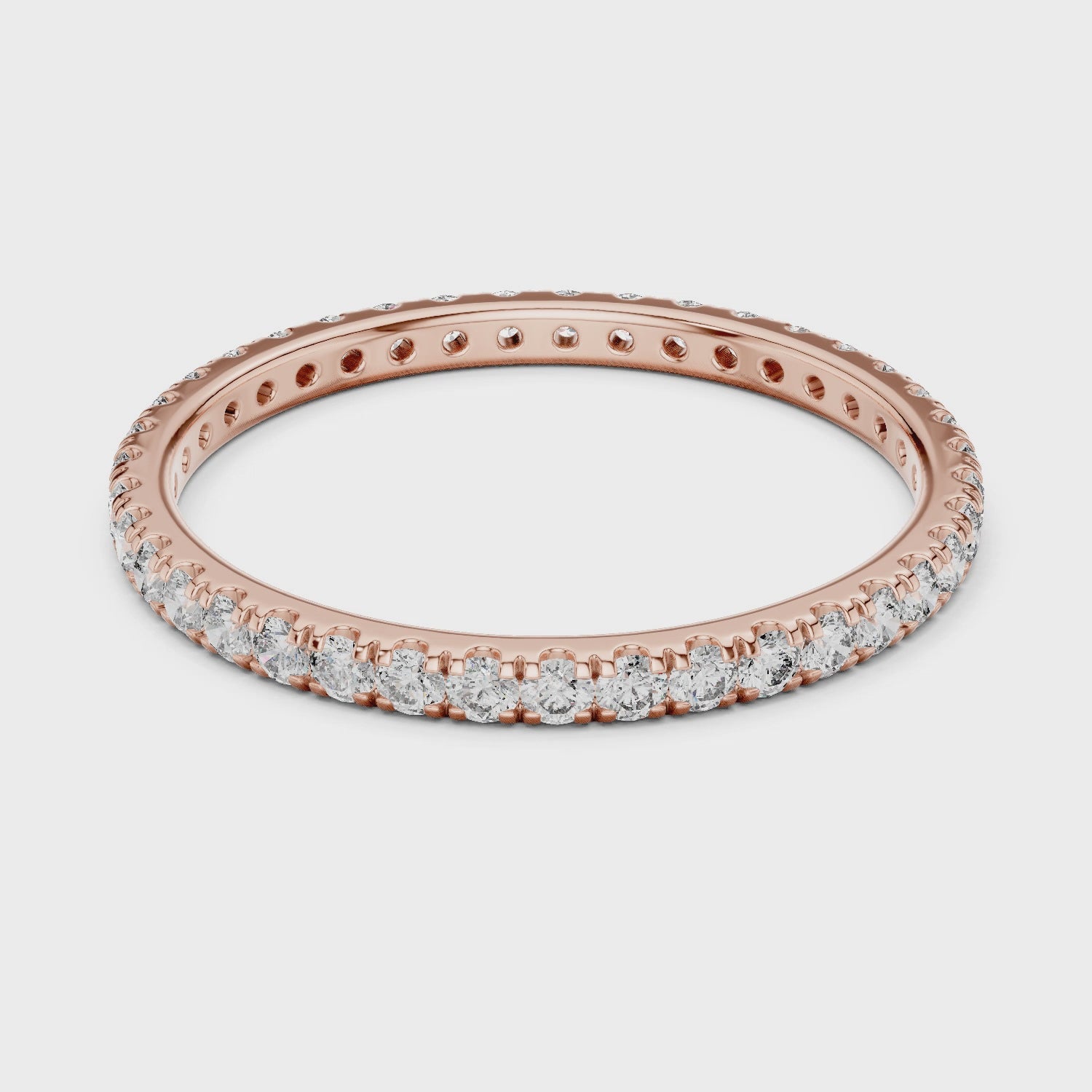 Round Cut Brilliant Moissanite Diamond VVS1 Eternity Band