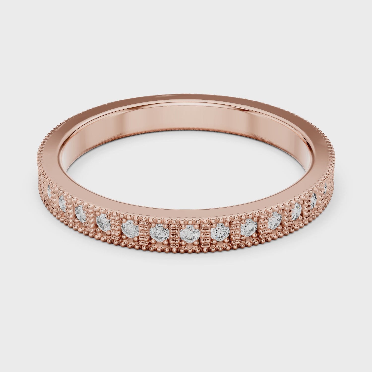 Round Moissanite Diamond VVS1 Eternity Wedding Band