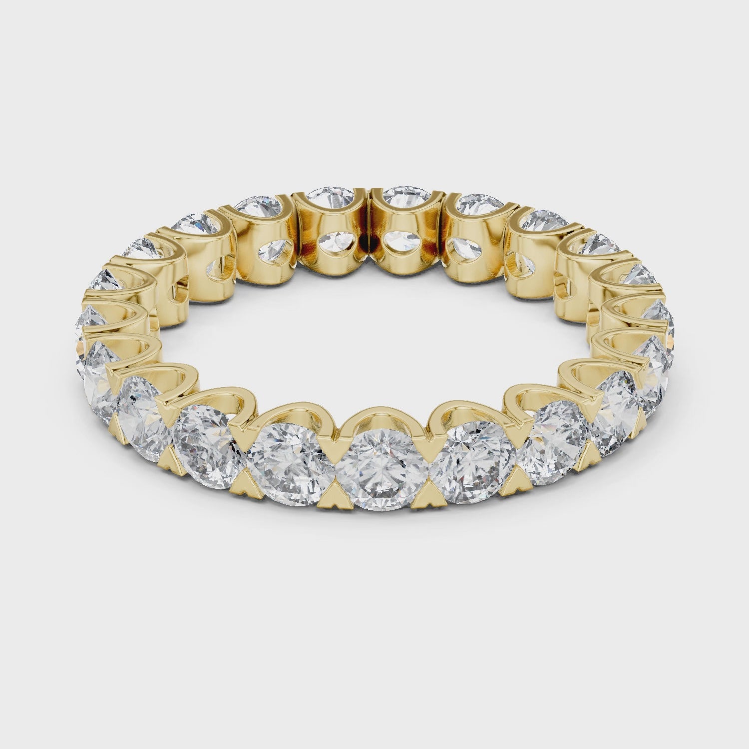 Round Cut Brilliant Moissanite Diamond VVS1 Eternity Band