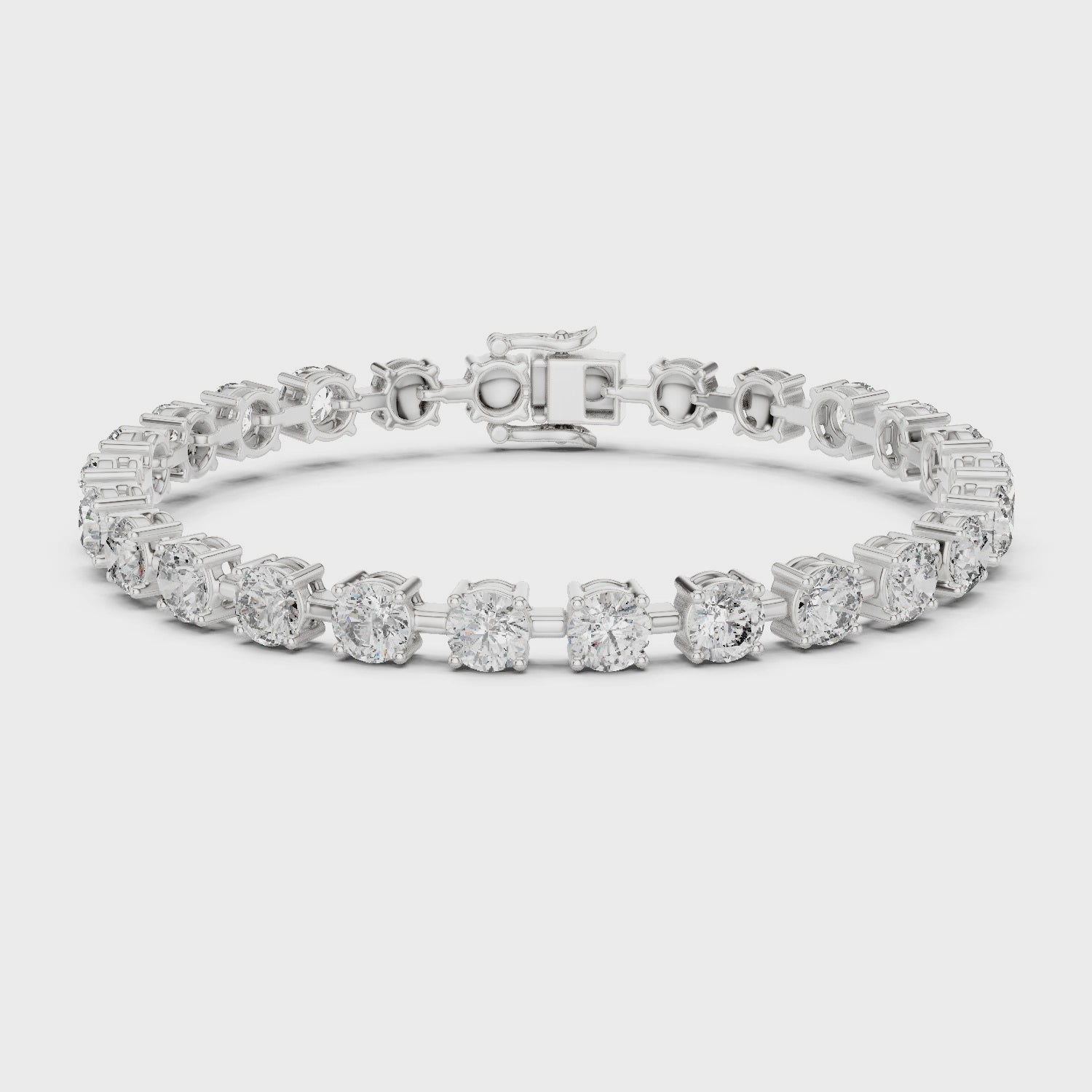 Rose Gold Solitaire Moissanite Tennis Bracelet – Classic Single Stone Diamond Sparkle