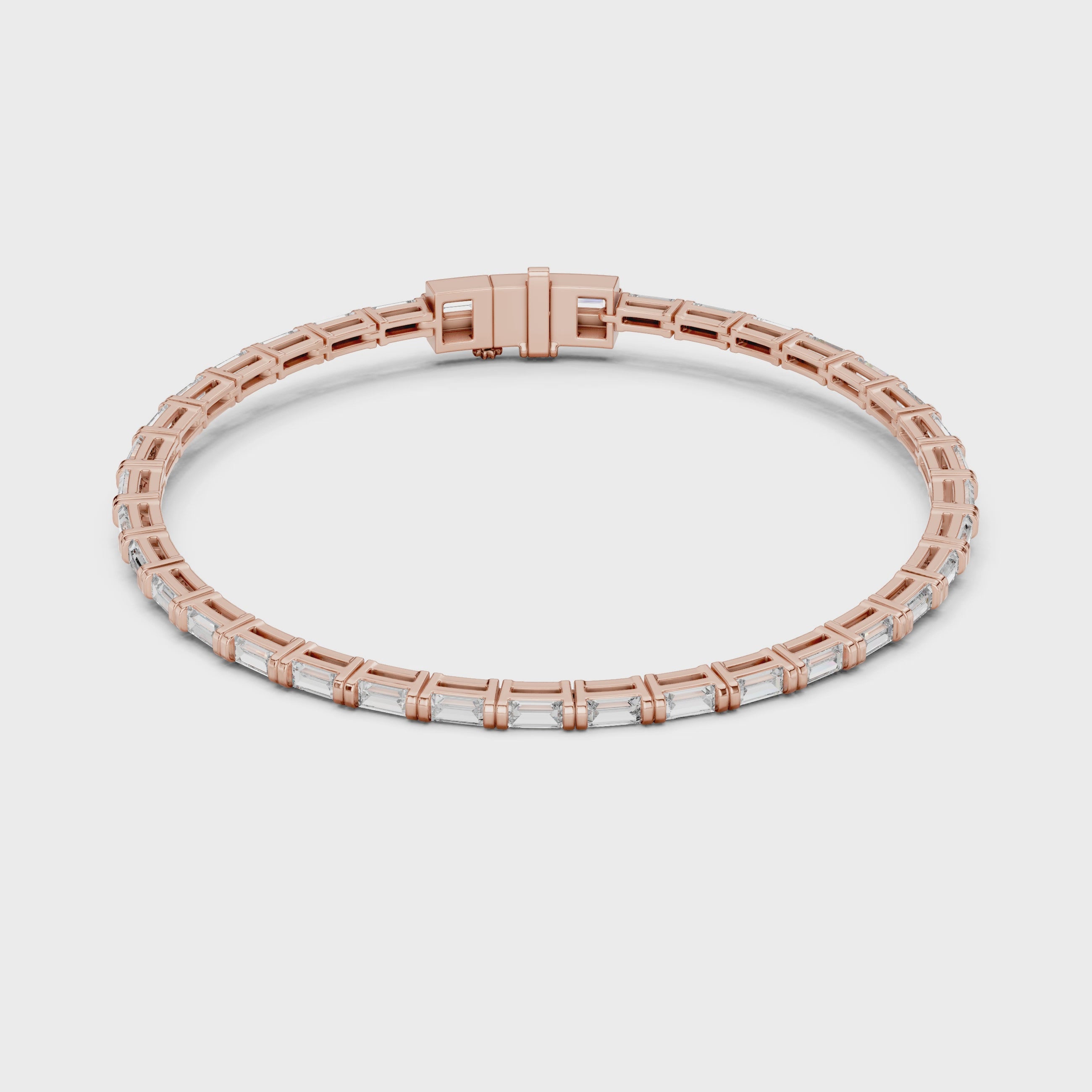White Gold Classic Moissanite Tennis Bracelet – Fine Round-Cut Diamond Elegance