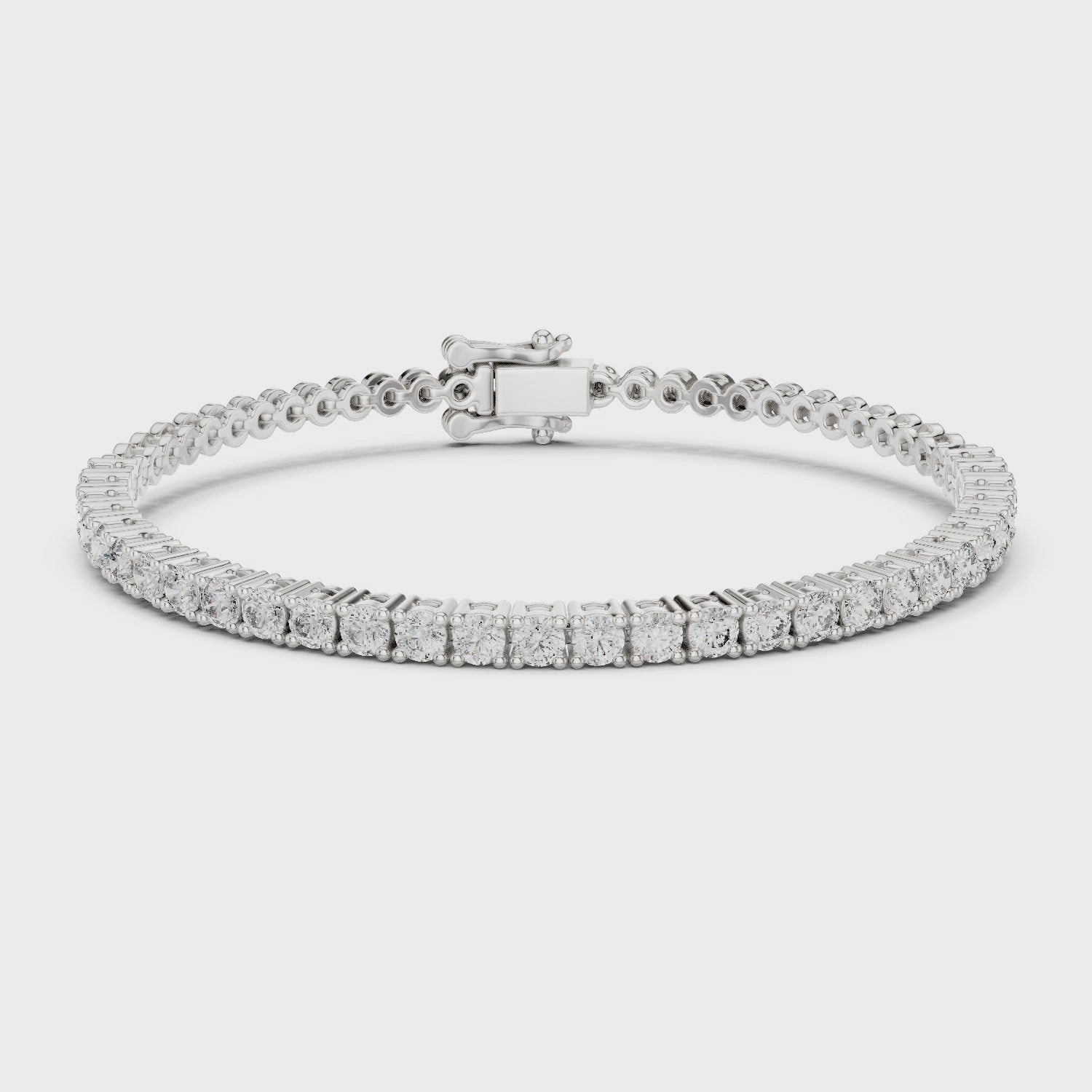 Rose Gold Moissanite Tennis Bracelet – Round-Cut Diamond