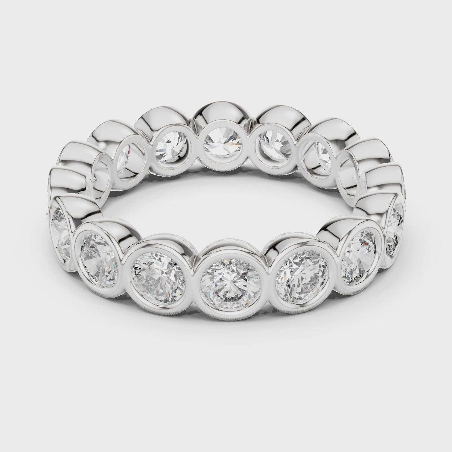 Round Cut Brilliant Moissanite Diamond VVS1 Eternity Band